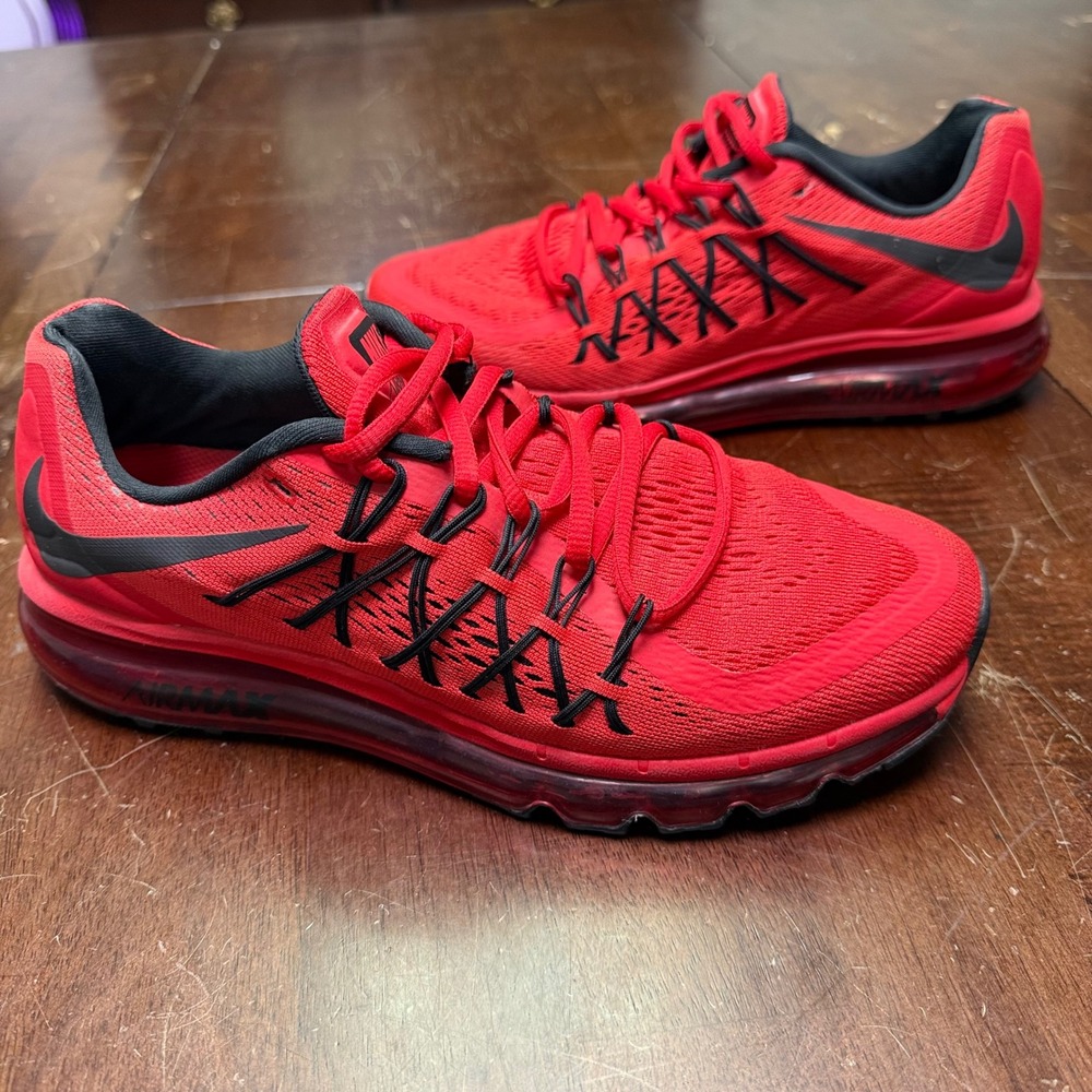 Nike Air Max 2015 Men 8.5 Red Black Running Shoes DC2022-600